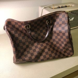 Large LV Louis Vuitton speedy 40 damier